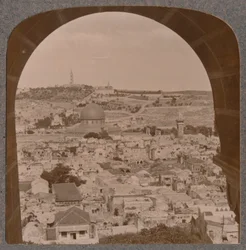Jerusalem vom Glockenturm der protestantischen Kirche, um 1900