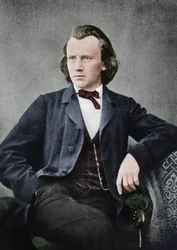 Johannes Brahms 1833-1897, deutscher Komponist und Pianist, c1866