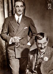 John 1882-1942 und Lionel 1878-1954 Barrymore, amerikanische Bühnen- und Filmschauspieler