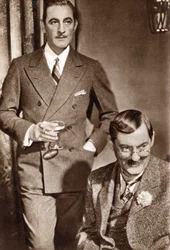 John Barrymore und Lionel Barrymore, amerikanische Schauspieler, 1933