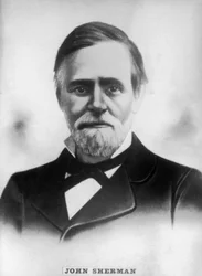 John Sherman 1823-1900, amerikanischer republikanischer Vertreter und Senator während des Bürgerkriegs, ca. 1910