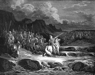 Judas Makkabäus führt die jüdische Armee in die Schlacht