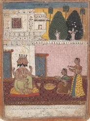 Khambavati Ragini...aus einer verstreuten Ragamala-Serie Garland of Musical Modes, 1700-1725