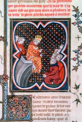 König Karl von Navarra predigt, 1375-1379