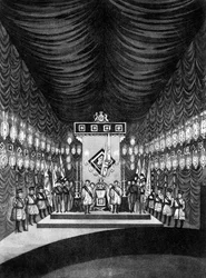 König Georg IV. aufgebahrt im Windsor Castle, 1830