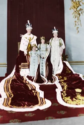 König Georg VI. und Königin Elizabeth an ihrem Krönungstag, 1937