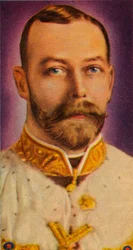 König Georg V bei seiner ersten Parlamentseröffnung, 1911