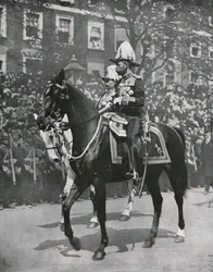 König Georg V. bei der Beerdigung seines Vaters König Edward VII., London, 20. Mai 1910