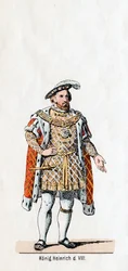 König Heinrich VIII. von England, Kostümentwurf für Shakespeares Stück, Heinrich VIII., 19. Jahrhundert