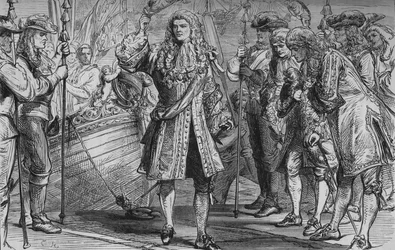 König Jakob II. landet in Kinsale, 12. März 1689