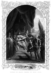 König Johann 1167-1216 unterzeichnet die Magna Carta in Runnymede, 1215