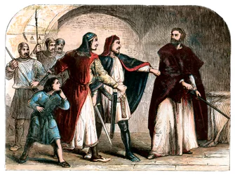 König Richard I. 1157-1199 im Gefängnis