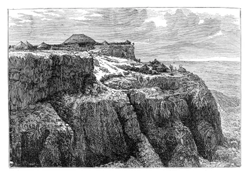 Haus von König Theodor in Magdala, Äthiopien, ca. 1868, spätes 19. Jahrhundert