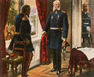 König Wilhelm und Kaiser Napoleon nach der Schlacht von Sedan, 2. September 1870, 1936