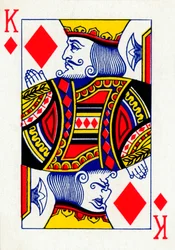König der Karo aus einem Kartenspiel von Goodall & Son Ltd., ca. 1940
