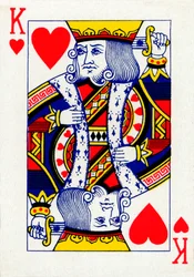 Herzkönig aus einem Kartenspiel von Goodall & Son Ltd., um 1940