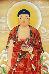 Kong Meng San Phor Kark See Kloster. Shakyamuni-Buddha-Gemälde, 20160819, Singapur