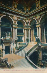 Die Oper Garnier - die Treppe, Paris, um 1920