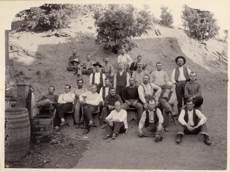 La Grange Mine Crew, Kalifornien, um 1900er