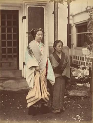 Dame und Diener, 1870er Jahre