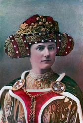 Damenkopfbedeckung, 14. Jahrhundert, 1910