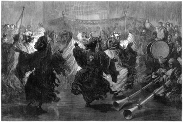 Lama-Tanz in Jummoo, aufgeführt vor dem Prinzen von Wales, 1876
