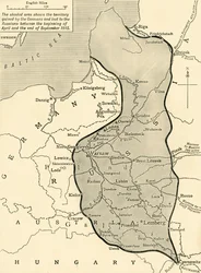 Von Deutschland von Russland genommenes Land, Erster Weltkrieg, 1915, um 1920