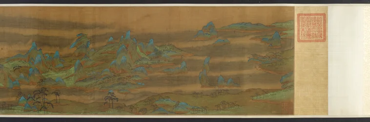Landschaft in Blau und Grün