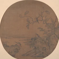Landschaft mit Vögeln