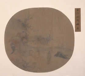 Landschaft mit betrunkenem General und Diener