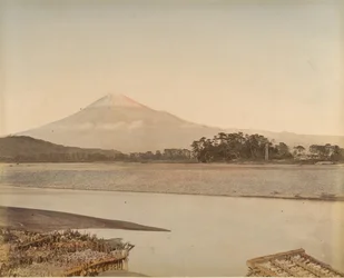 Landschaft mit Fluss und Berg, 1870er Jahre