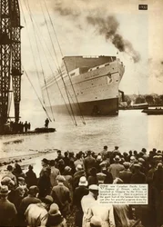 Stapellauf der Empress of Britain, Glasgow, 11. Juni 1930, 1935