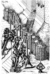 Belagerungskanonenziel, aus Le diverse et artificiose machine, 1620