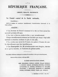 Le Comité Central de la Garde Nationale, aus Französische politische Plakate der Pariser Kommune