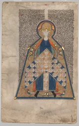 Blatt aus Henry von Segusios Summa Aurea: Tabelle der Verwandtschaft, ca. 1280