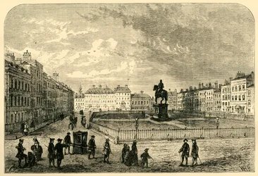 Leicester Square, um 1750, 1881