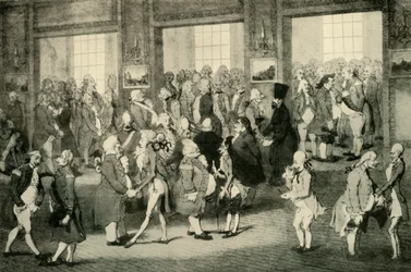 Levee von Lord Cornwallis, Generalgouverneur in der Tür rechts, 1925