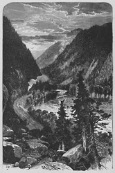 Lewistown Narrows am Juniata, 1883