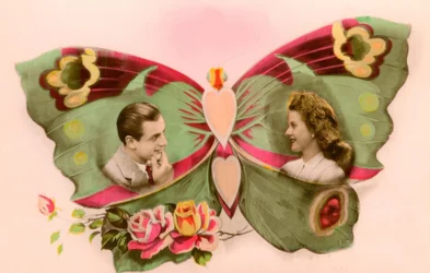 Liebespaar in einem Schmetterling