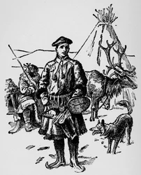 Linaeus in Lappland-Kleidung, ca. 1918