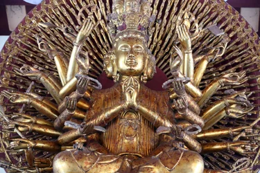Linh Ung buddhistische Pagode, Tausendarmige Avalokitesvara, die Bodhisattva des Mitgefühls, Statue, Danang, Vietnam