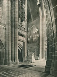 Liverpool Cathedral: Gesamtansicht vom Memorial Transept. Architekt, Sir G. Gilbert Scott, 1924