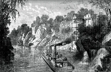 Beladen eines Baumwoll-Dampfers, ca. 1880