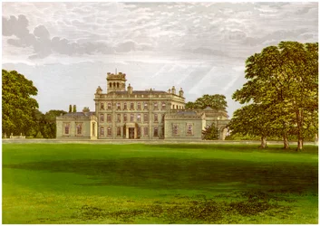 Locko Park, Derbyshire, Heimat der Familie Drury-Lowe, um 1880