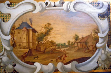 Loire Atlantique Nr. 042 - Schloss Haute Goulaine - Bemaltes Holz