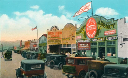 Blick nach Süden auf die Main Street, um 1939