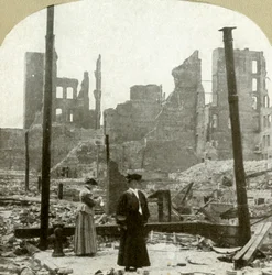 Blick nach Nordosten von der Ecke Ellis und Powell Sts, 1906