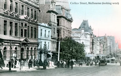 Blick nach Westen entlang der Collins Street, Melbourne, Australien, 1912