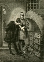 Ludwig XI. besucht Kardinal Balue im Eisernen Käfig, 1469-1481, 1890