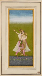 Liebende an einem Lotus-Teich, um 1700